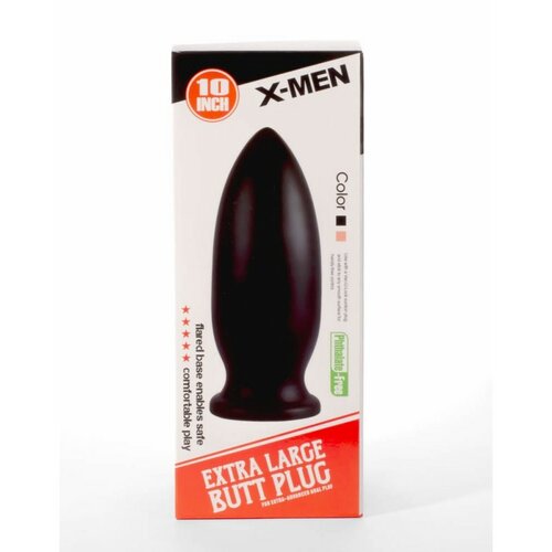 X-Men 10&quot; Extra Large Butt Plug Black XMEN000085 Cene