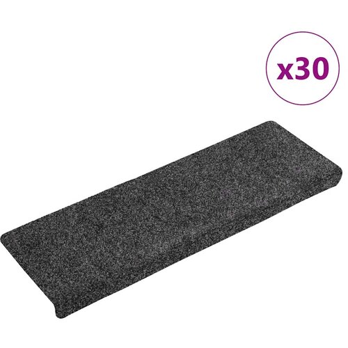 VidaXL Samoljepljivi otirači za stepenice 30 kom sivi 65x21x4 cm Slike