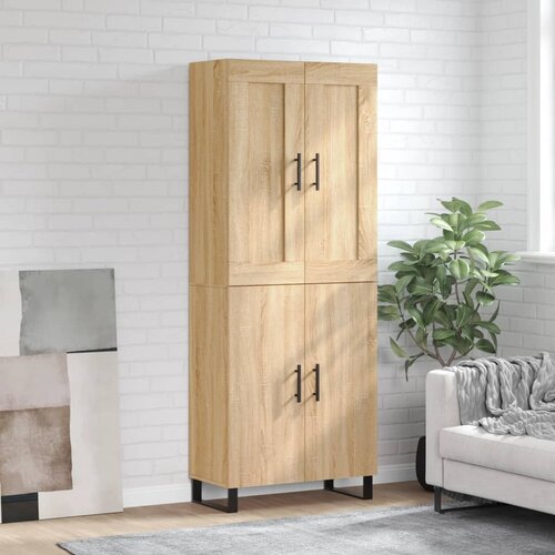 vidaXL Visoka komoda sonoma hrast 69,5x34x180 cm inženirski les Cene