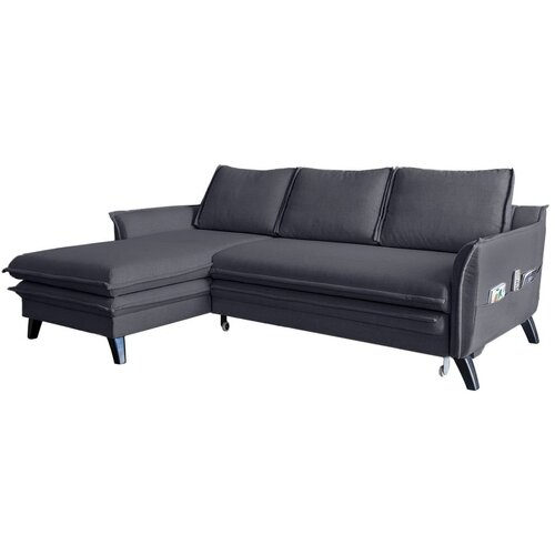Miuform antracit kutna garnitura Charming Charlie, lijevi kut Slike