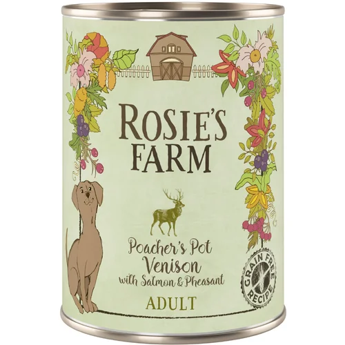 Rosie's Farm Ekonomično pakiranje Adult 24 x 400 g - divljač i fazan s lososom