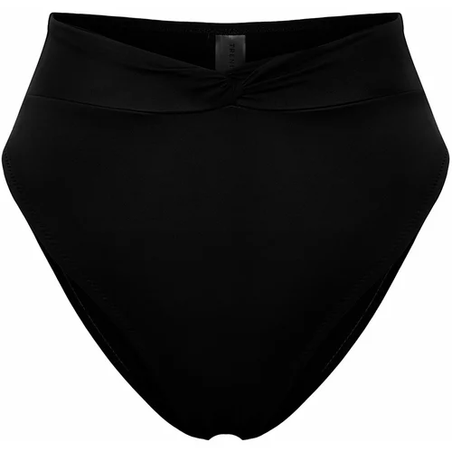 Trendyol Black Knotted High Waist Bikini Bottom