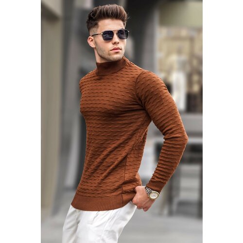 Madmext Sweater - Brown - Slim fit Slike