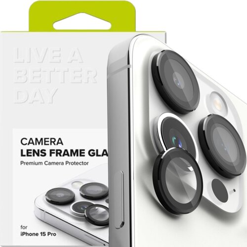 Ringke OVITEK ZA KAMERO ZA IPHONE 15 PRO OVITEK OKVIR ČRN, (22044052) Slike