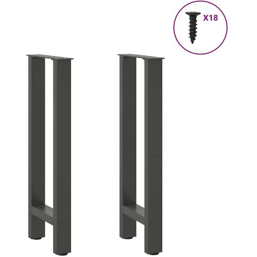  Noge stolića za kavu 2 kom antracit 28x(72-73) cm čelik Slike
