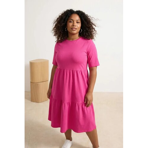 Trendyol ženska haljina TBBSS23AH00129, roze Slike