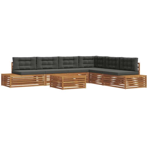  Set vanjskih sofa s jastukom 7 Komad Prirodna i antracit Slike