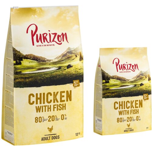 12 kg + 2 kg gratis! 14 kg Purizon - pi&scaron;čanec z ribo Adult &ndash; brez žit Cijene