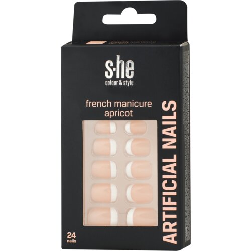s-he colour&style french manicure apricot Veštački nokti 1 kom Cene
