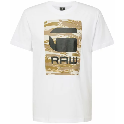 G-star Raw Majica pueblo / kapučino / črna / bela