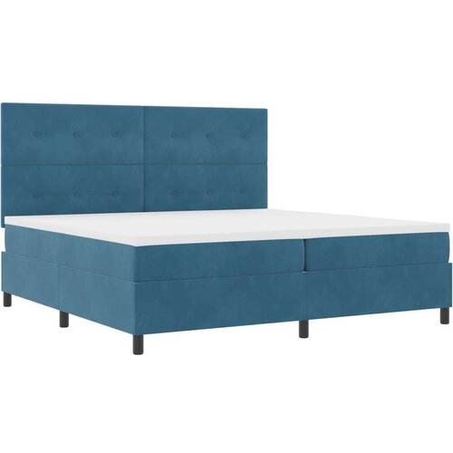 Box Spring Krevet s Madracem Tamno Plava 200x200 cm Bar&amp;scaron;un Slike