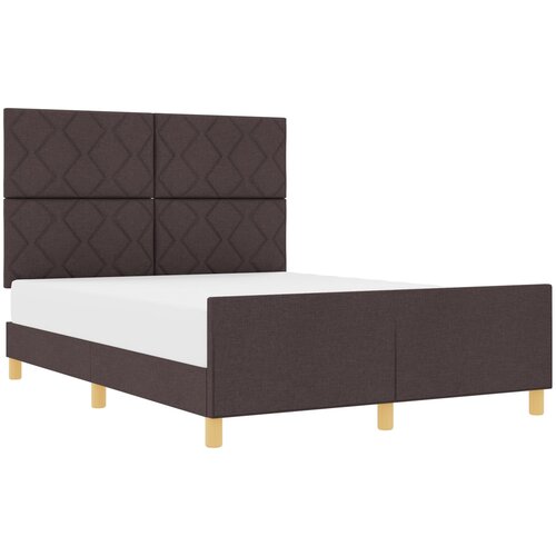 vidaXL Postelja Temno Rjava 140x190 cm Tkanina, (22049536) Cene