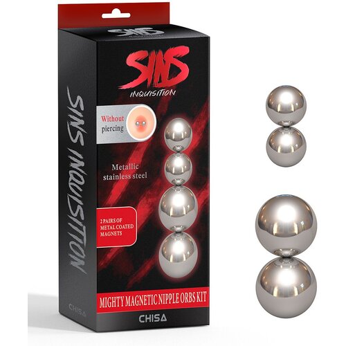 CHISA NOVELTIES Chisa Sins Inquisition Mighty Magnetic Nipple Orbs Kit Cene