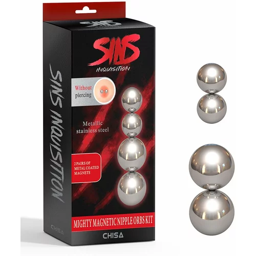 CHISA NOVELTIES Chisa Sins Inquisition Mighty Magnetic Nipple Orbs Kit