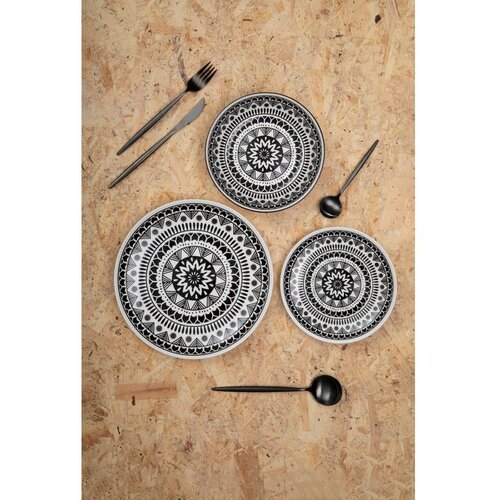 Premier Housewares Črn pribor 16 ks iz nerjavečega jekla Modern retro &amp;ndash; Slike