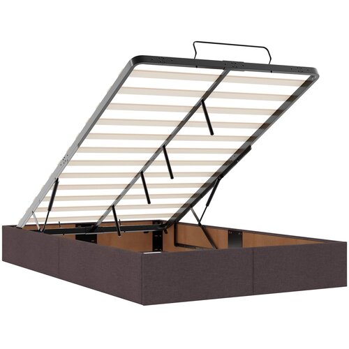  Krevet od pjene s madracem i LED-om Tamno smeđa 120 x 190 cm Slike