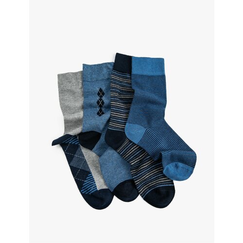 Koton Set of 4 Socks Multicolored Minimal Patterned Cene