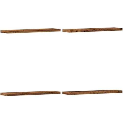 Maison Chic 4 kosi Stenske Police - Viseče police starinski les 40x10x1,5 cm inženirski les, (21793993) Cene