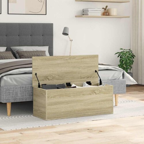  Kutija za pohranu boja hrasta 90x35x35 cm od konstruiranog drva Slike
