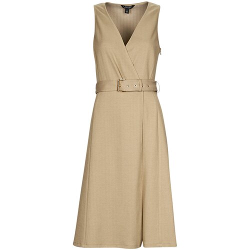 Polo Ralph Lauren Kratke obleke NICHOLINA-SLEEVELESS-DAY DRESS Bež Cene