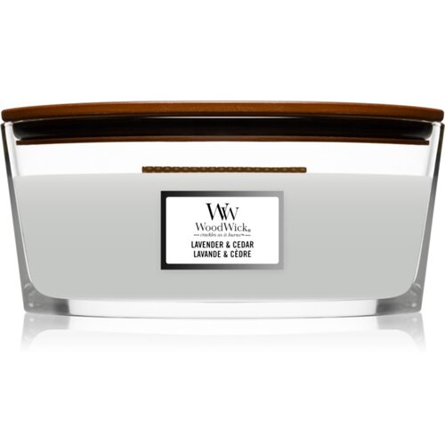 WoodWick Lavender & Cedar mirisna svijeća s drvenim fitiljem (hearthwick) 453.6 g Cijene