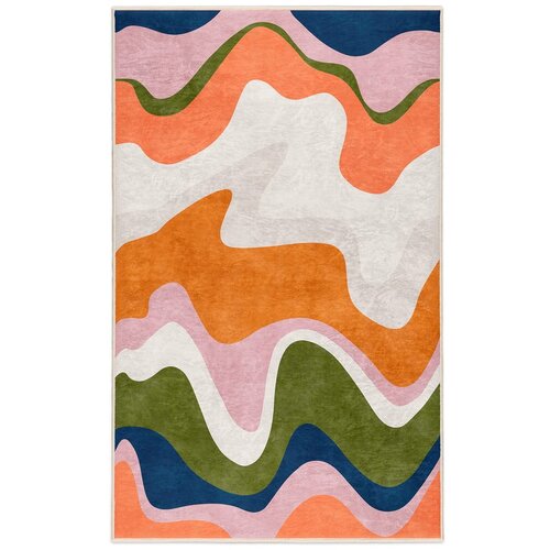 Mila Home Oranžna pralna preproga 80x150 cm Squiggly Orange – Cene