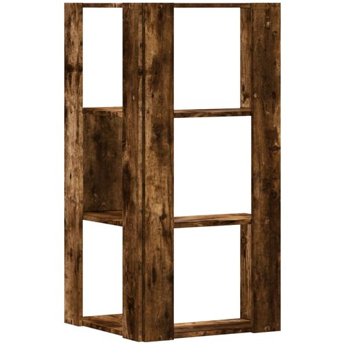  Kutni regal za knjige 3 razine boja hrasta 50x50x102 cm drveni Slike
