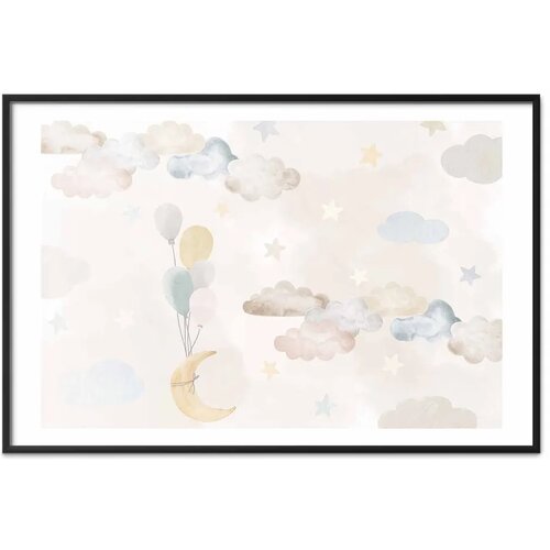  Plakat - Fairytale Sky 30x21 Crni okvir s margom Slike