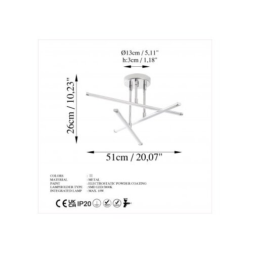 Opviq luster ledflower 13652 Slike