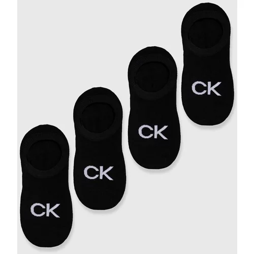 Calvin Klein Nogavice 4-pack ženske, črna barva, 701220509