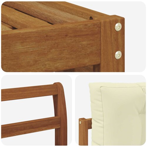  Set vanjskih sofa 6 kom. Prirodna i krem 329 x 170,5 x 73 cm Slike