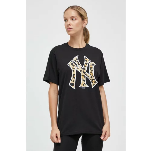 47 Brand Pamučna majica MLB New York Yankees za žene, boja: crna