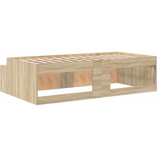  Krevetna konstrukcija s ladicama Sonoma hrast 70 x 190 cm Slike