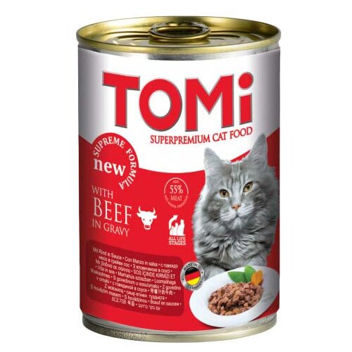 Tomi vlažna hrana za odrasle mačke, govedina u sosu, 400g Cene