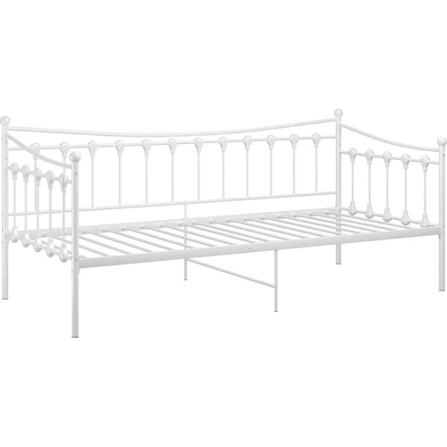  Okvir za krevet na razvlačenje bijeli metalni 90 x 200 cm Slike