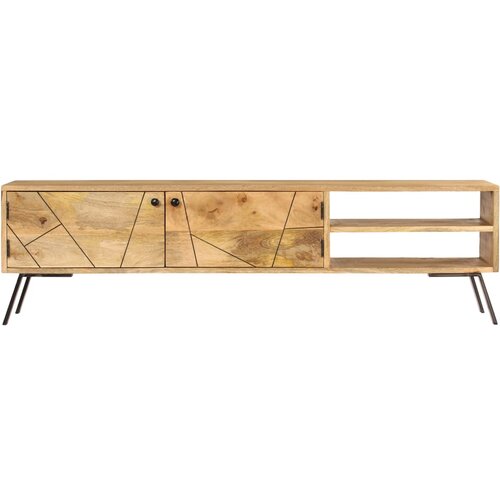 Maison Chic TV omarica - TV stojalo - Televizijska omarica iz trdnega mangovega lesa 140x30x40 cm, (21699632) Slike