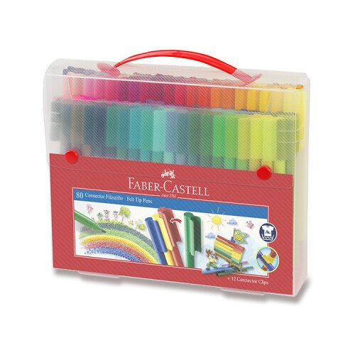 Faber-Castell Otro&amp;scaron;ki flomastri Connector torbica - 80 barv Slike