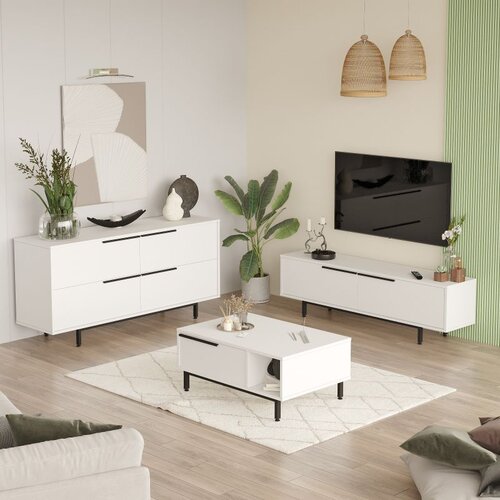 Hanah home ON20-W white living room furniture set Cene