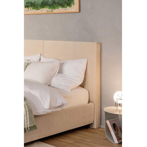 Bonami Selection Bež tapecirani bračni krevet s podnicom i prostorom za odlaganje 180x200 cm Myra Bold &amp;ndash; Slike