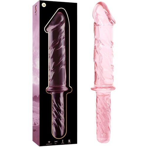 Ibiza Nebula Model 24 Dildo Borosilicate Glass 28.5x5cm Pink Cene