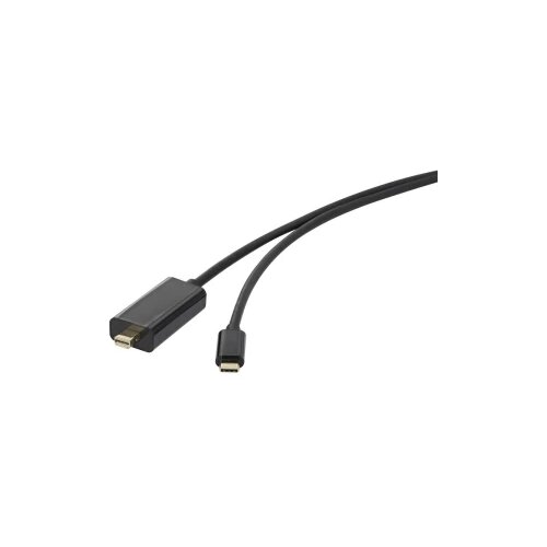 Renkforce USB-C® / Mini-DisplayPort adapterski kabel USB-C® utikač, Mini DisplayPort utikač 1.80 m crna RF-4538162 pozlaćeni kontakti USB-C® kabel za zaslon Cijene