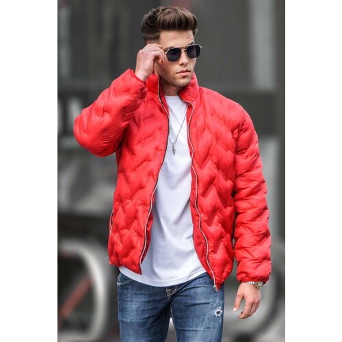 Madmext Winter Jacket - Red - Puffer Slike