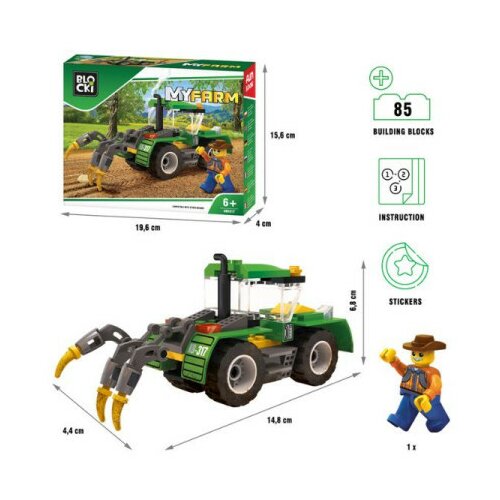Kocke blocki traktor sa plugovima ( 76/0317 ) Slike