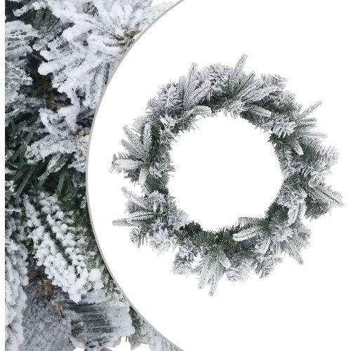  Božićni vijenac Zelena i bijela &amp;Oslash; 30 cm PVC i PE - Bijela 30 cm bez LED svjetala Slike