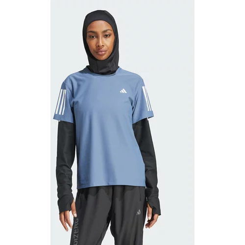 Adidas Športna majica Own The Run IN1596 Modra Regular Fit