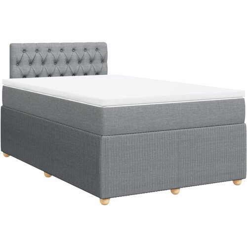 Maison Chic Box spring postelja - Vzmetna postelja z vzmetnico svetlo siva 120x200 cm blago SL18303, (21894676) Cene