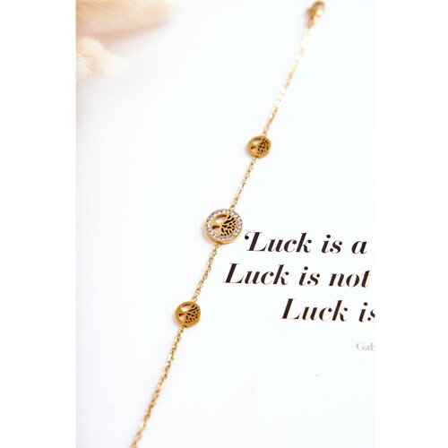 Kesi Women&amp;#039;s Bracelet Celebrity Three Trees of Life Gold Slike