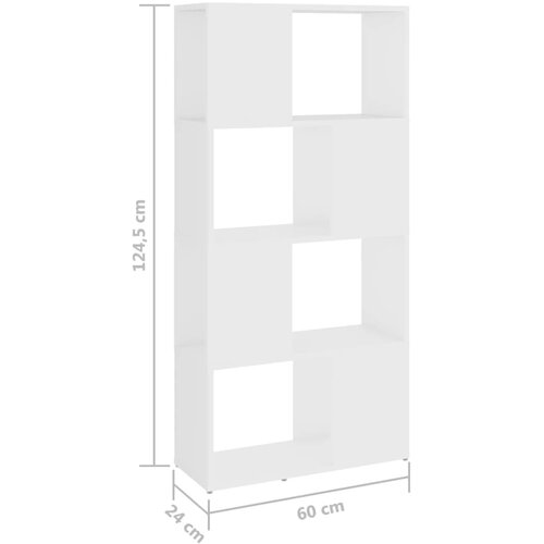  za knjige / pregrada bijeli 60 x 24 x 124,5 cm drveni Slike
