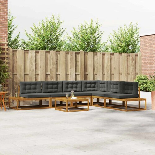  Set vanjskih sofa 7 Komad Prirodna i antracit Cijene