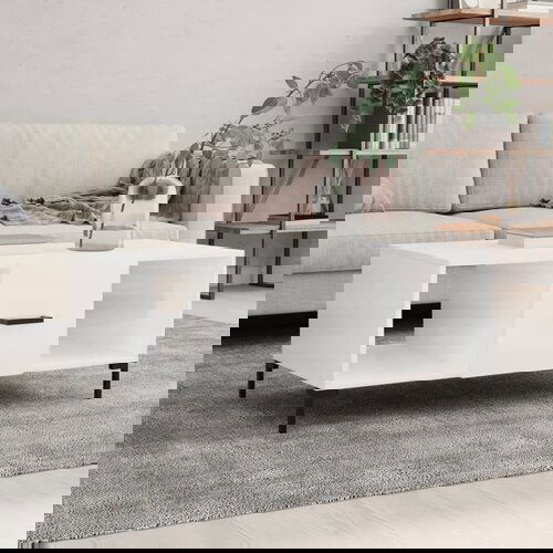 vidaXL Stolić za kavu sjajni bijeli 102 x 50 x 40 cm konstruirano drvo Cijene